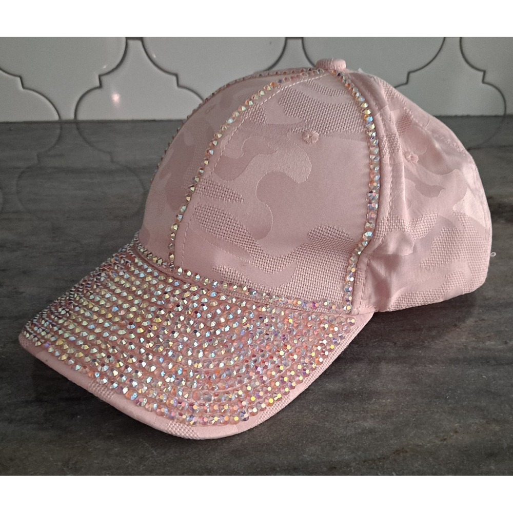 New With Tags Sophia Pink Camo Slide Back Rhinestone Baseball Hat